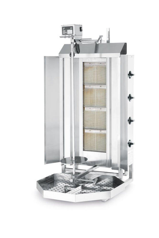 Hendi kebabgrill gas Profi Line – 470x550x1150 mm gyros- en shoarmagrill voor de horeca