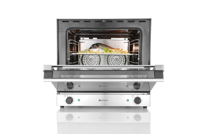 Hendi convectieoven H90 230V – heteluchtoven met vier bakplaten voor bakkerij en keuken