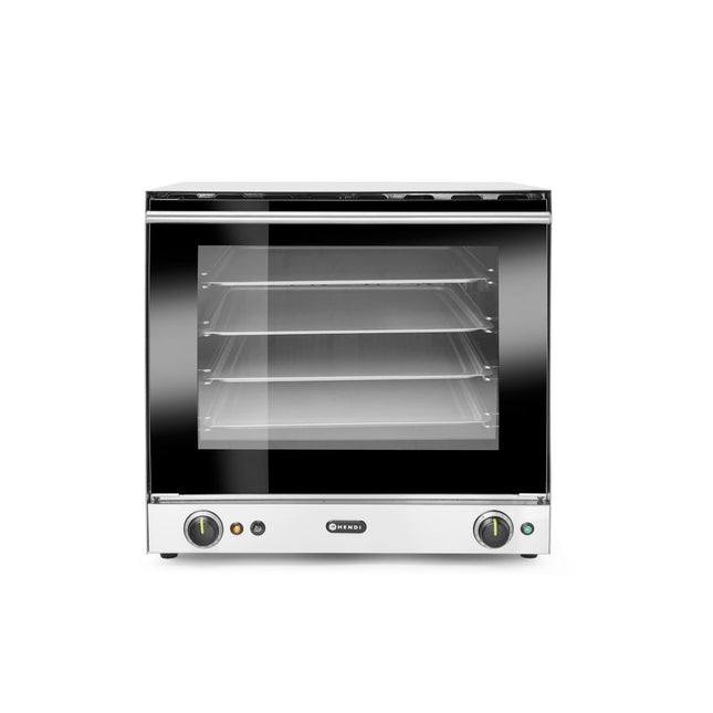 Hendi heteluchtoven 4x 438x315 mm met stoominjectie 2670W voor horeca en bakkerij