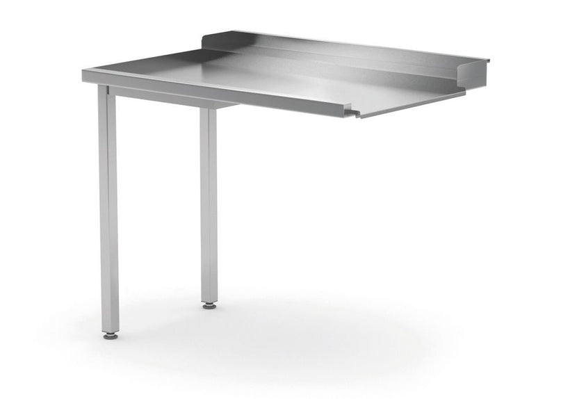 Hendi uitlooptafel vaatwasmachine 1000x700x850 mm links – rvs tafel voor spoelkeuken