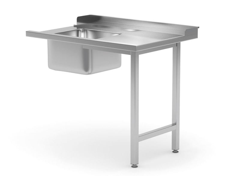 Hendi spoeltafel voor vaatwasser 1200x700x880 mm rechts – rvs tafel met spoelbak