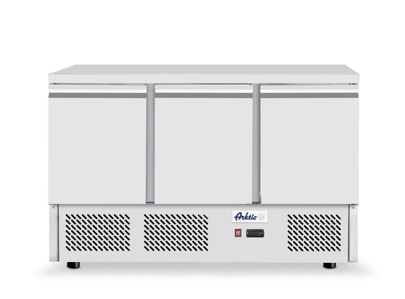 Hendi koelbank 3 deurs – 1365x700x850 mm koelwerkbank 270W voor de horecakeuken