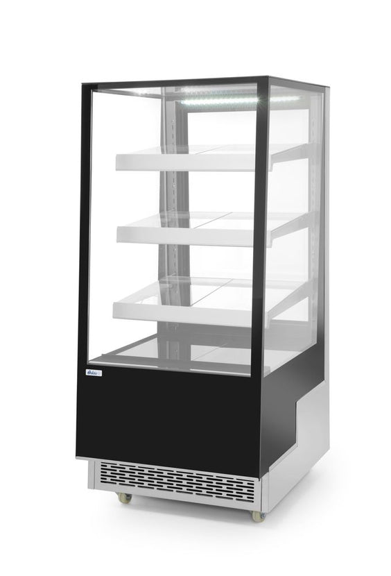 Hendi koelvitrine met schuine legborden – 300 l presentatiekoeling voor kantine en bar
