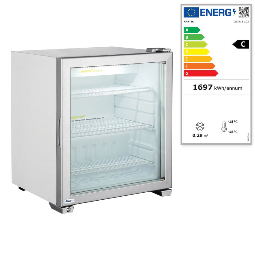 Hendi opzet vriesvitrine 90 liter – tafelmodel diepvriesdisplay voor ijs en snacks