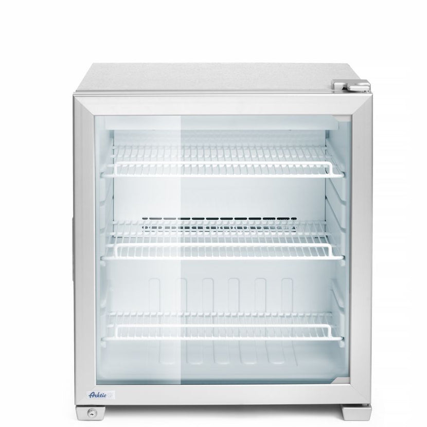 Hendi opzetvriezer met glasdeur – 90 liter presentatievriezer voor snackbar en shop