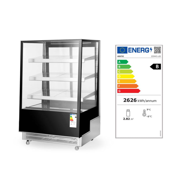 Hendi koelvitrine 500 liter – met 3 schuine schappen voor ruime drankenpresentatie