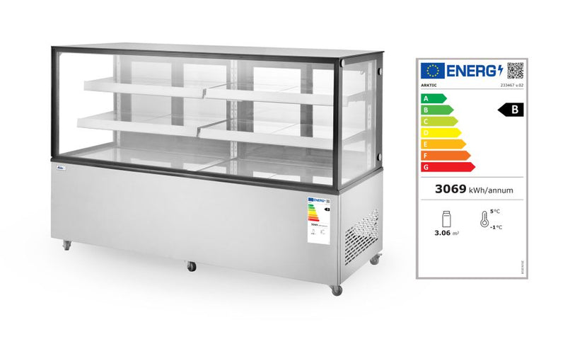 Hendi displaykoeling 610 liter met 2 legborden – presentatiekast voor shop en tankstation