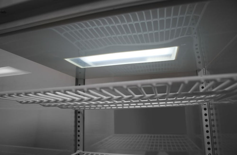 Hendi gekoelde vitrine wit 1116 mm – hoge productpresentatie zonder beslagen glas