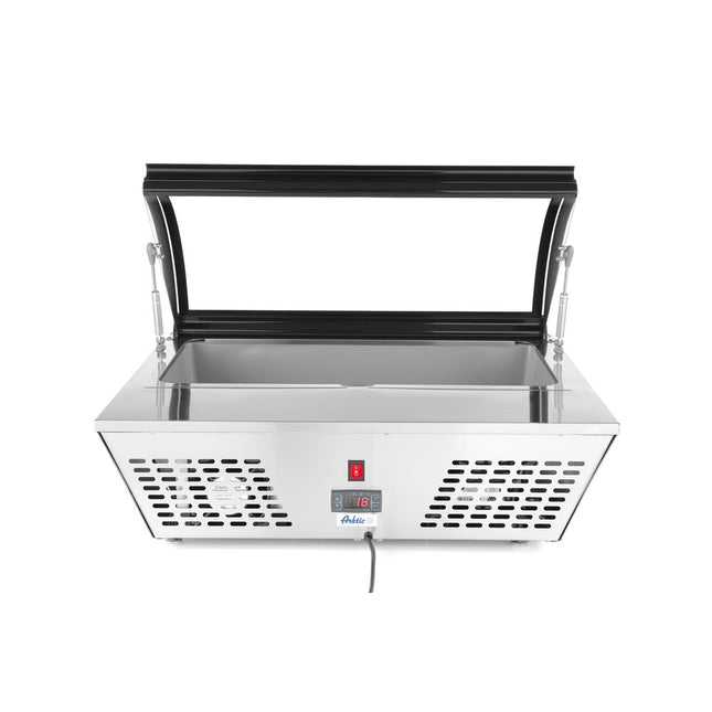 Hendi tafelmodel salade display 67 liter – gekoelde vitrine voor 8x GN 1/6 of 4x GN 1/3