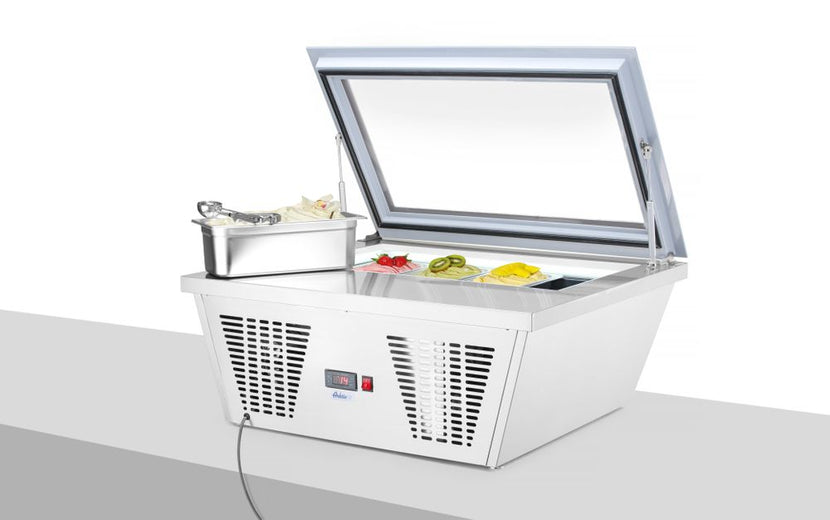 Hendi opzet vriesdisplay 77 l – diepvriesvitrine voor ijs en desserts op de toonbank