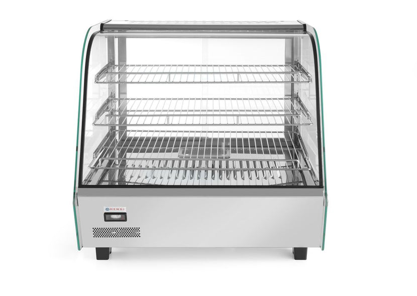 Hendi warmhoudvitrine tafelmodel – drie niveaus voor presentatie in cafetaria en kantine