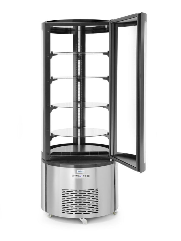 Hendi gebaksdisplay rond met glas 360 l – koelvitrine voor toonbank en buffet