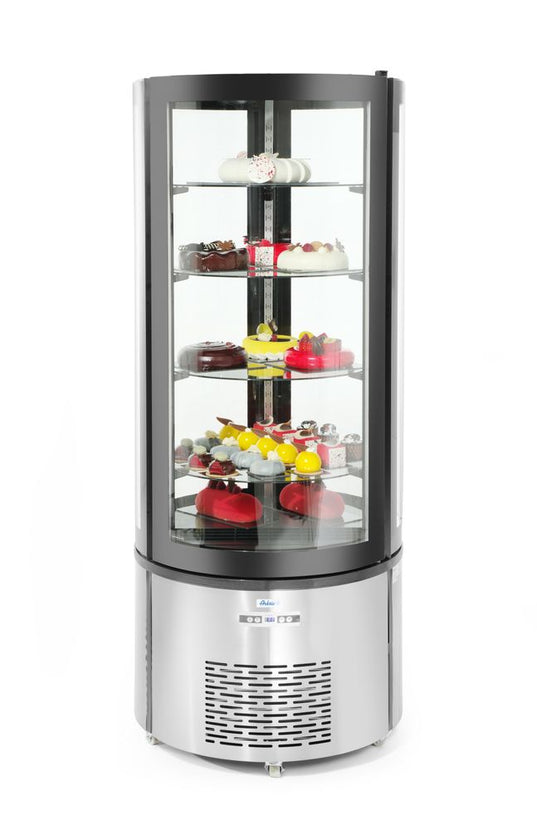 Hendi gebaksvitrine rond 360 liter – grote gekoelde taartvitrine voor bakkerij en hotel