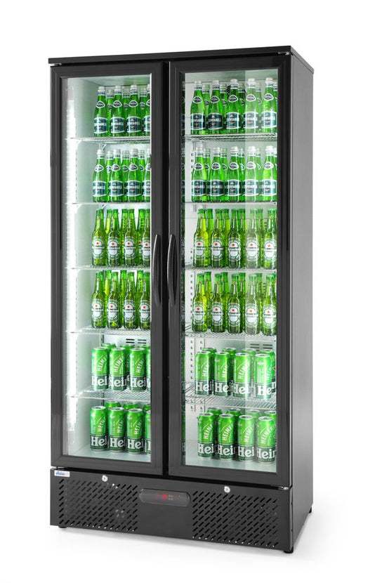 Hendi backbar koeling met glazen schuifdeuren – 458 liter drankenkoelkast voor de tap