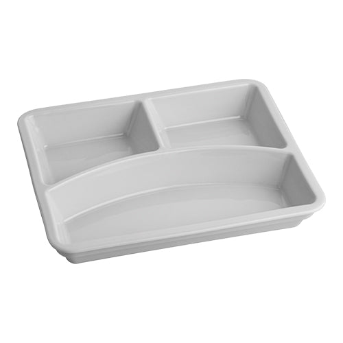 EMGA Dinnerbord 23x17,5 cm 3-vaks – driedelig bord voor zorg en cateringmaaltijden