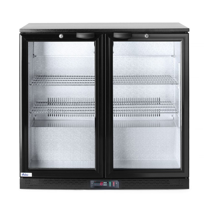 Hendi bar koelkast 228 liter met hendel – verlichte flessenkoeling voor hotelbar