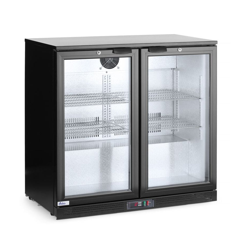 Hendi backbar koelkast 2 deurs – 228 l koeling voor bier en frisdrank in de horeca