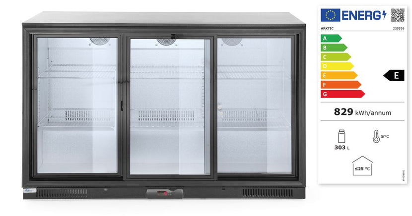 Hendi backbar koelkast 338 liter – met schuifdeuren voor flessen en blikjes achter de bar