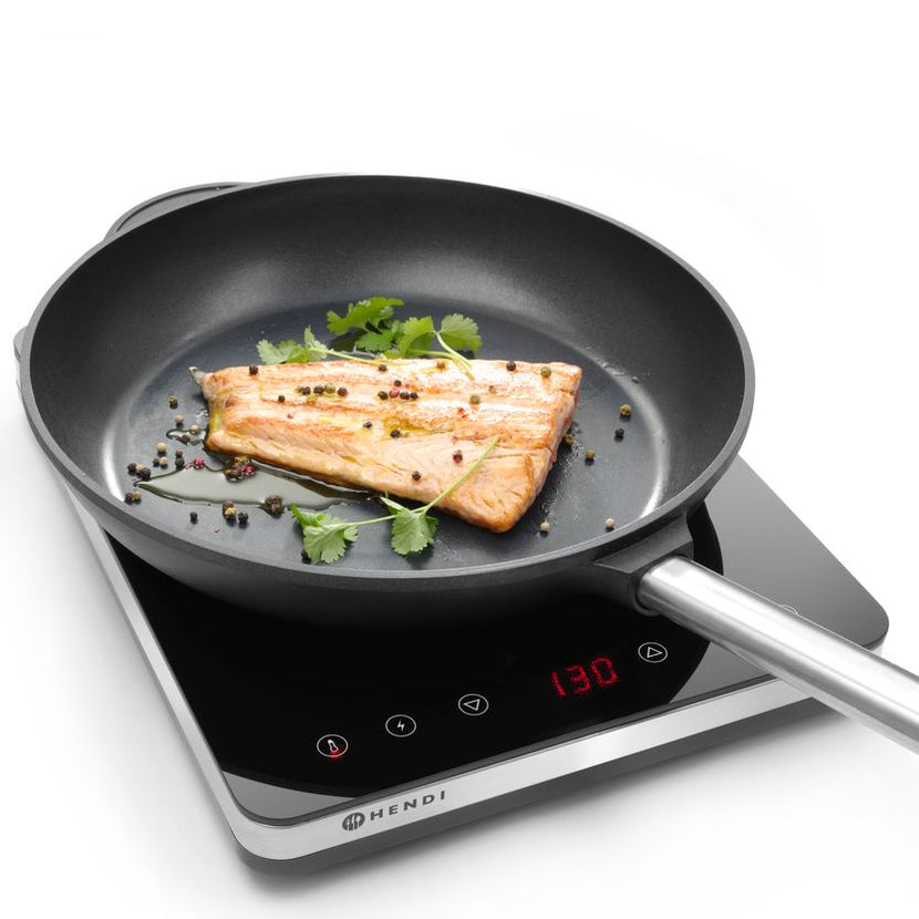 Hendi inductieplaat 2000W met glazen kookvlak – losse kookplaat voor cateringkeuken