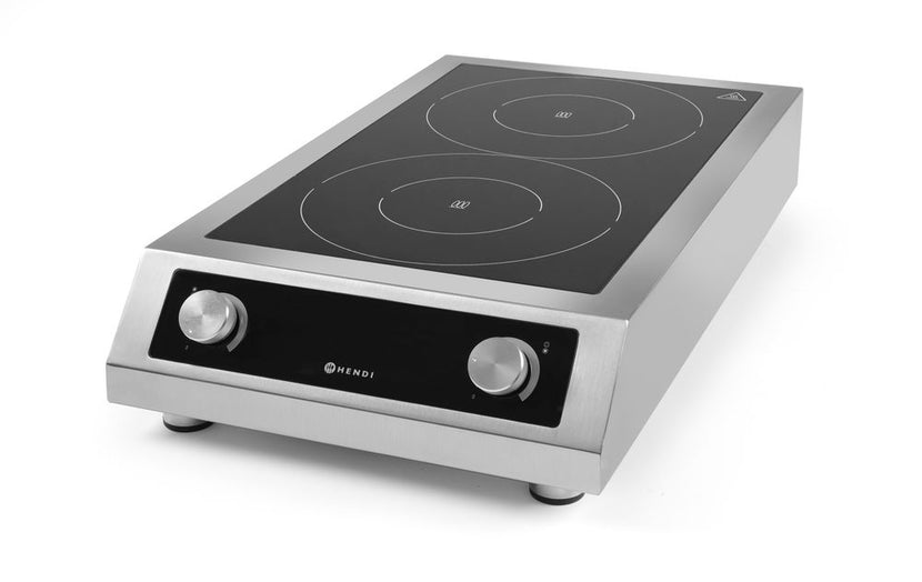 Hendi dubbele inductiekookplaat 2x3500W 400V – twee kookzones voor de horecakeuken