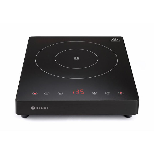 Hendi inductiekookplaat 2000W Black Line – strakke zwarte kookplaat voor horeca