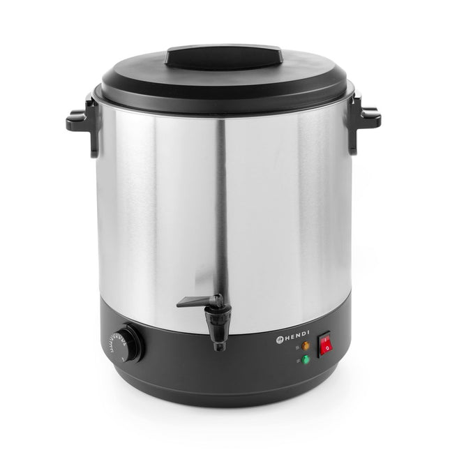 Hendi warme drankenketel RVS 28 liter – 230V 2500W heetwaterketel voor grote groepen