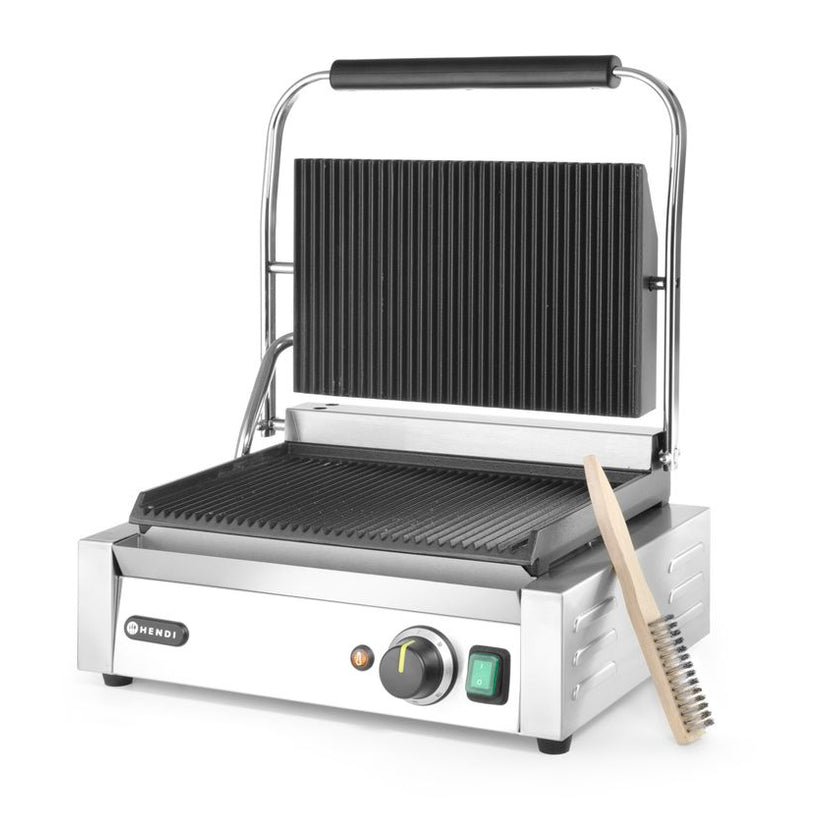 Thermostaat van de Hendi paninigrill 2200W in close-up