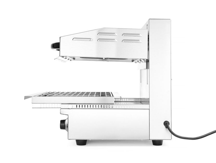 Hendi salamander type 450 in zijaanzicht – handzame bovengrill voor kleine keukens
