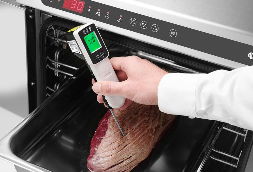 Laserpunt van de Hendi infraroodthermometer – snel oppervlaktetemperatuur bepalen