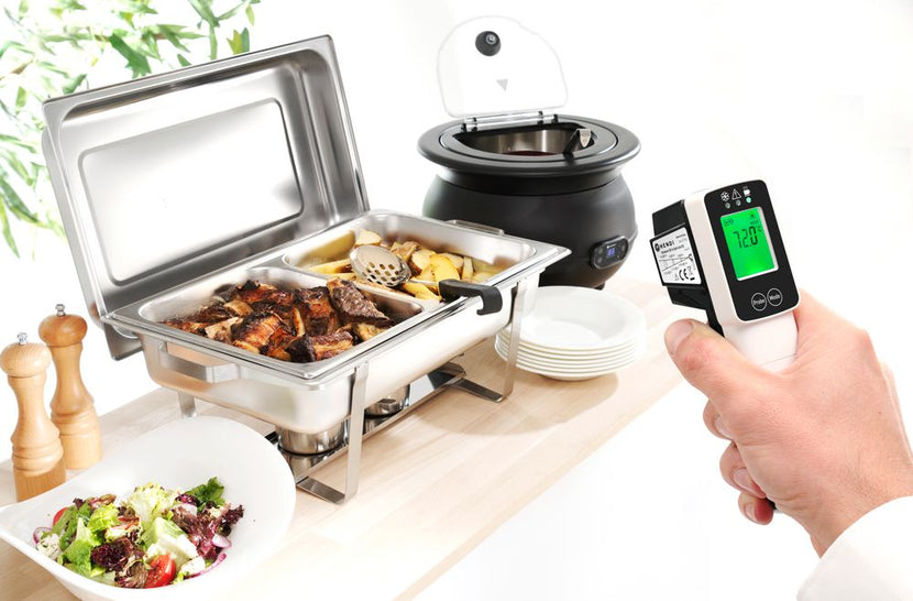 Hendi infraroodthermometer met probe in zijaanzicht – HACCP-controle in de horeca