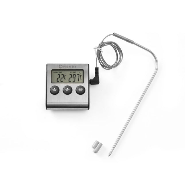 Hendi braadthermometer met timer 65x70x17 mm 0-300 °C – vlees braden en klokken