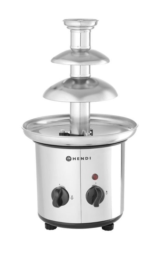 Hendi chocoladefontein 3-laags rvs 250W – chocoladefontein voor feest en catering