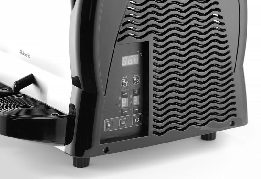 Hendi slushmachine 2x 12 l in zijaanzicht – blikvanger op de toonbank in de horeca
