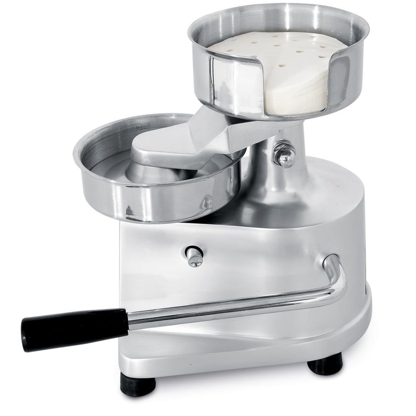 Hendi hamburgerpers RVS/aluminium – cilinder 130 mm voor gelijke burgers in de keuken