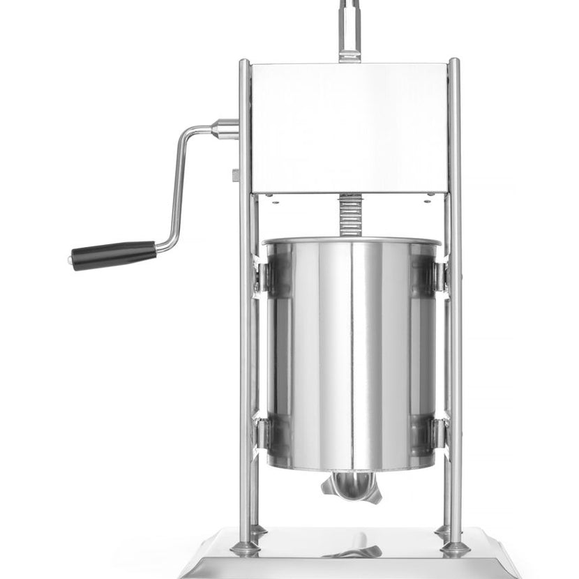 Cilinder en zuiger van de Hendi worstenvuller Profi Line 10 l in close-up