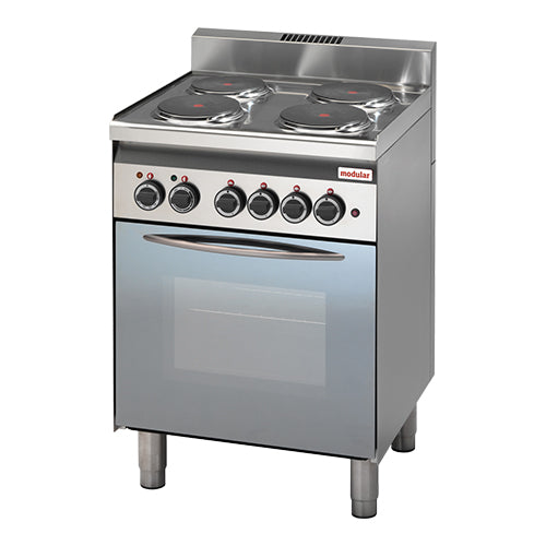 EMGA Fornuis 60/60 230V – elektrisch fornuis met oven voor kleine horecakeukens