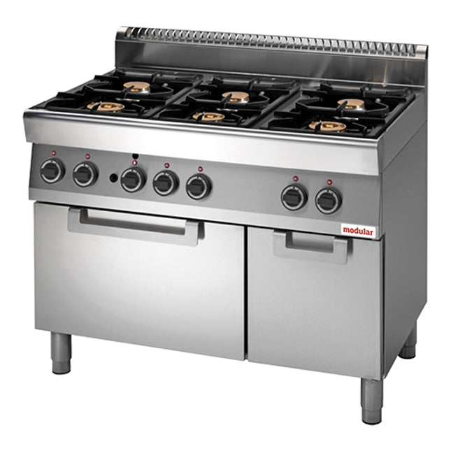 EMGA Gasfornuis 70/110 aardgas – breed fornuis met oven voor professionele keukens