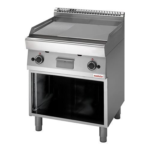 EMGA Bak- en grillplaat 70/70 aardgas – combiplaat voor grillen en bakken op gas