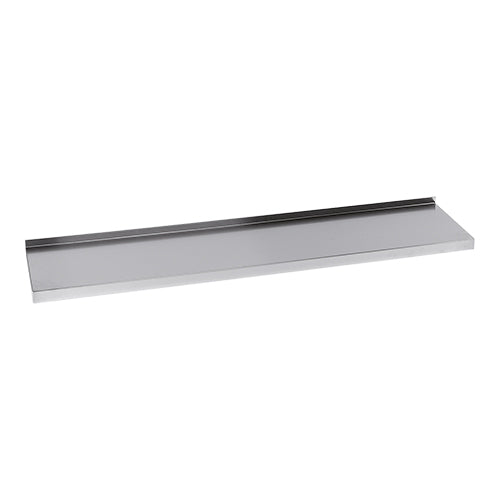 EMGA Wandplank 200 cm met opstand – XL RVS wandschap voor de grootkeuken