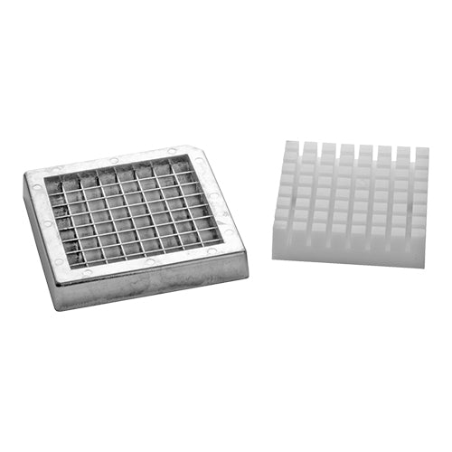 EMGA Mesrooster met drukstuk 10x10 mm – wisselset voor dikke friet in de horeca