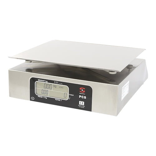EMGA Digitale weegschaal 20 kg met display – weegplateau voor keuken en magazijn
