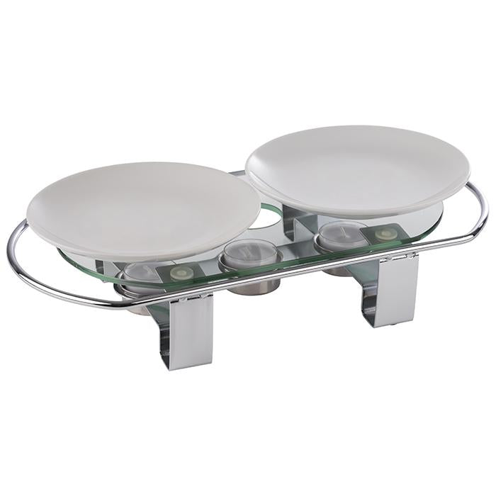 APS warmhouder met 3 theelichtjes – réchaud voor schalen op buffet en events