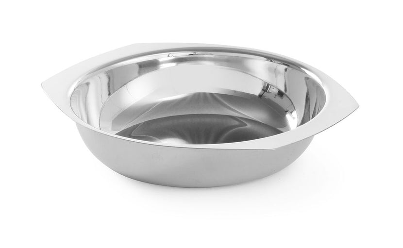 Hendi groenteschaal rvs 160x40 mm – ruime roestvrijstalen schaal voor de bediening