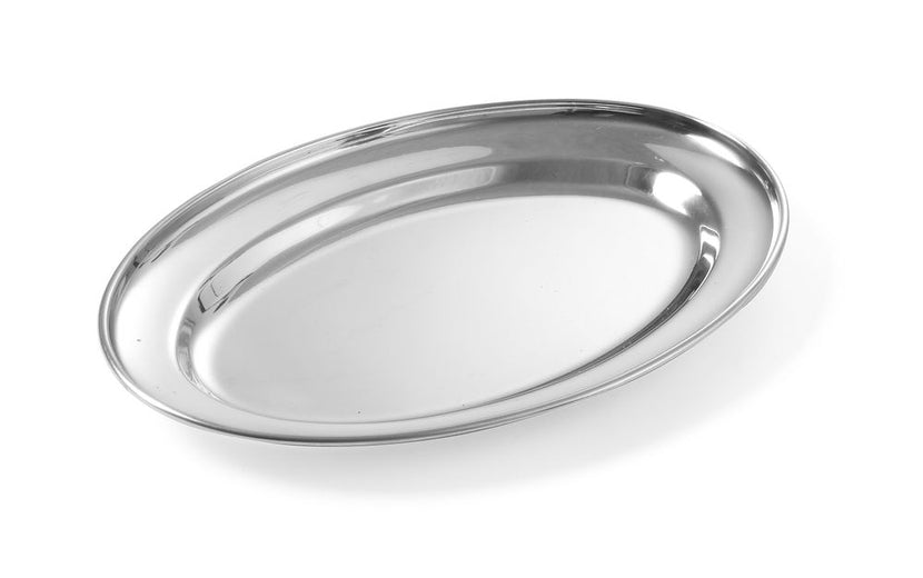 Hendi ovale schotel rvs 190x140 mm – serveerschaal voor tapas en bijgerechten