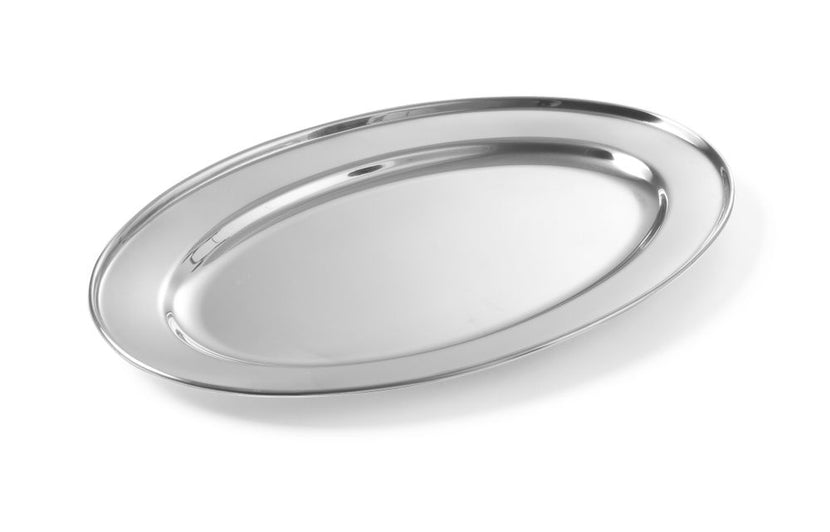 Hendi ovale schotel rvs 400x260 mm – extra grote serveerschaal voor catering en buffet