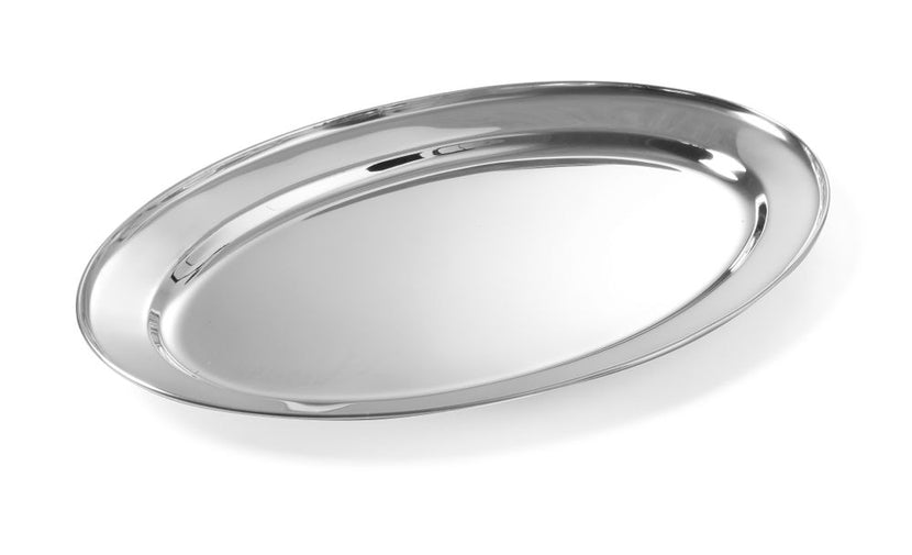 Hendi ovale schotel rvs 450x290 mm – XL serveerschaal voor banket en partycatering
