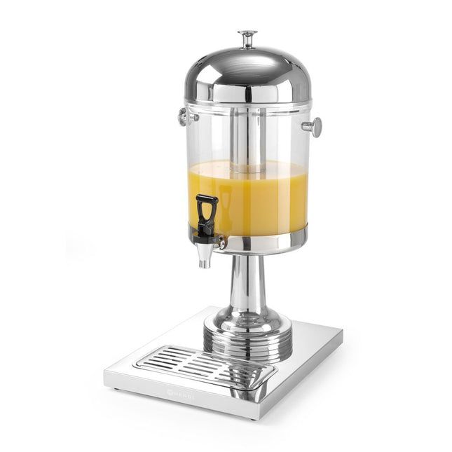Hendi sapdispenser rvs 8 liter met PC-sapcontainer 260x350x560 mm voor hotel en buffet