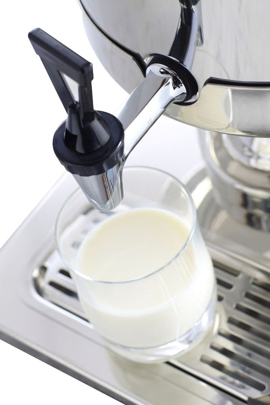 Rvs melkdispenser 260x360x536 mm van Hendi met tapkraan voor koffiecorner