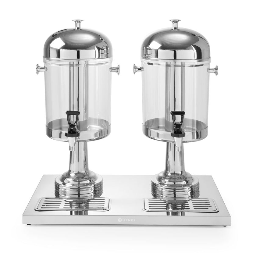 Hendi sapdispenser 2x 8 liter – dubbele gekoelde dispenser voor sap in de horeca