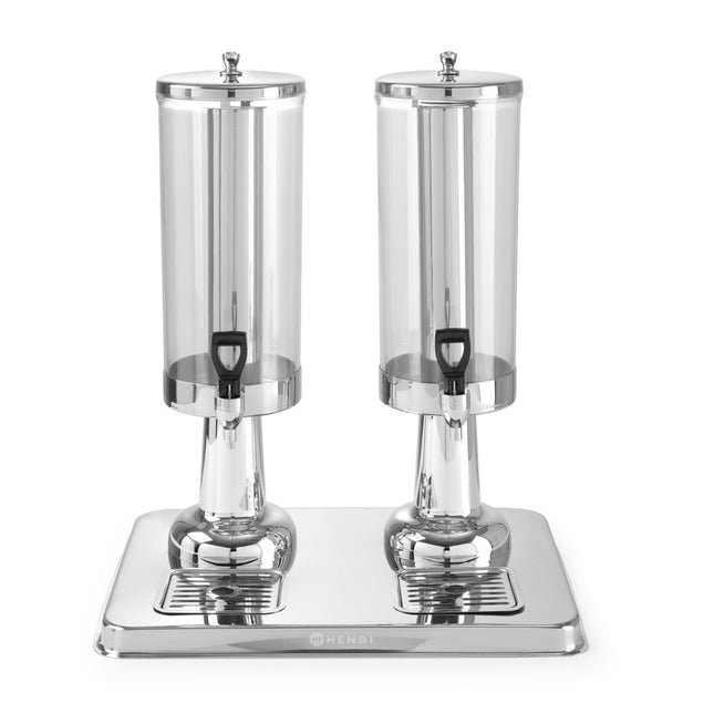 Hendi sapdispenser 2x 3 liter – twee soorten sap koel serveren in cafe en kantine